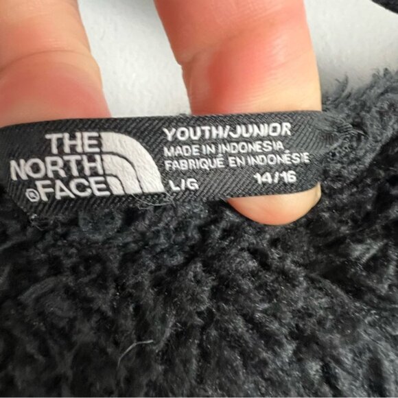 The North Face Youth 550 Down Hooded Puffer Jacket Black Size 14/16 - Picture 9 of 11
